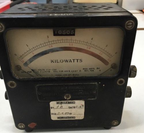 Vintage - Kilowatt Meter Weston 432