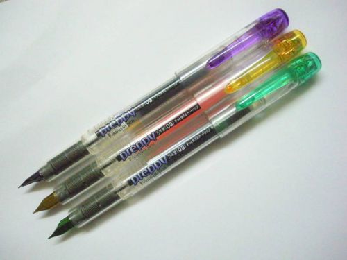 Violet &amp; Yellow &amp; Green  Platinum 0.3mm Preppy Stainless Fountain Pen(Japan)
