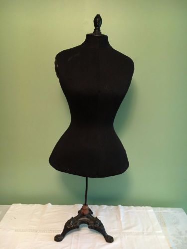 Vintage Victorian Mannequin on ornate iron stand.