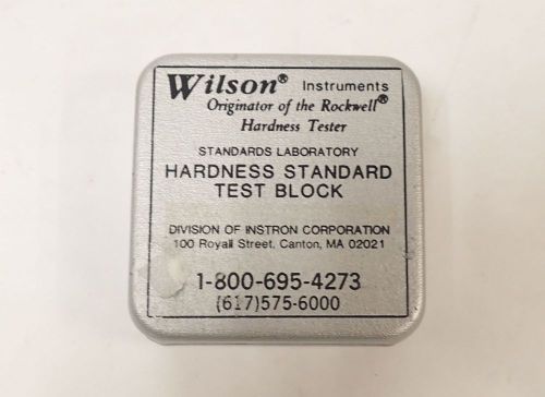 WILSON INSTRUMENTS STANDARD LAB HARDNESS TEST BLOCK 69.4 VALUE &amp; 0.493 RANGE