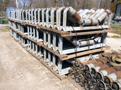 48&#034; FMC Link Belt Conveyor Idlers - 35 degree conveyor rollers return idlers