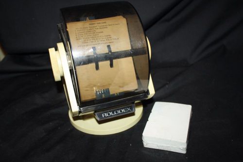 Vintage Rolodex Covered Rotary Swivel File SW-24C extra cards USA