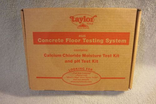 One TAYLOR TOOLS # 625 CONCRETE FLOOR TESTING SYSTEM: Moisture &amp; pH Test Kit