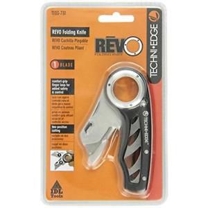 Revo folding utility knife (black or gray, color varies) idl tool te03-731 for sale