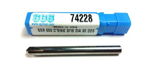 3/16&#034; SGS 90 Degree Included Angle 3 Flute Solid Carbide Countersink (Q 275)