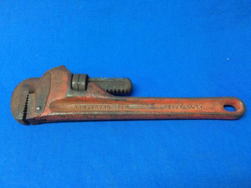 Used Armstrong 10&#034; Heavy Duty Straight Pipe Wrench USA Made 10M