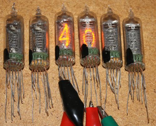 In16 used ultrarare fine grid 6 pcs/lot  nixie tubes in-16 (mullard gb copy) for sale