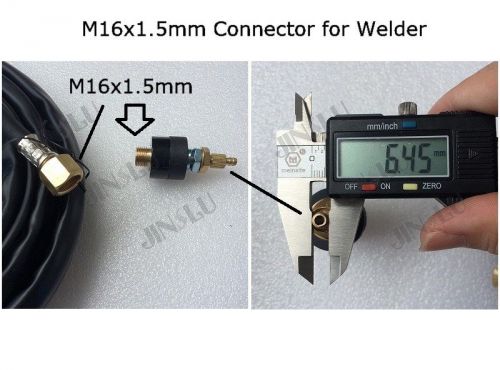 M16 X 1.5mm Socket Adpator Connector for Tig Welding Machine Cutting Machine