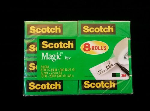 Scotch Magic Tape 3/4 x 900 Inches Boxed 8 Rolls (810SX8) Free Shipping
