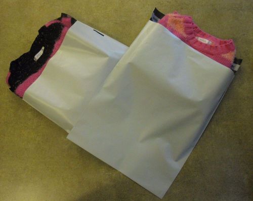 100 White Poly Mailers Bags Envelopes 12&#034; X 15.5&#034; - Self-Adhesive