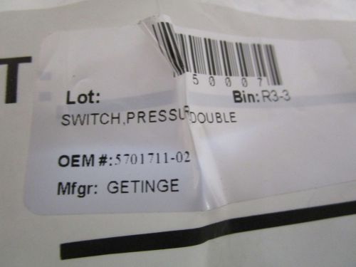 GETINGE PRESSURE DOUBLE SWITCH 5701711-02 *NEW OUT OF BOX*