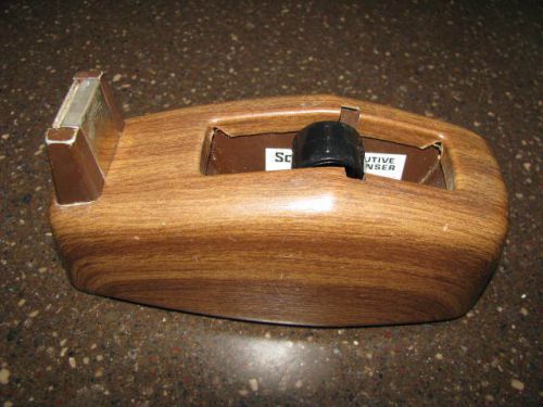 Vintage Scotch Executive Tape Dispenser C-21 Kashmir Walnut Finish