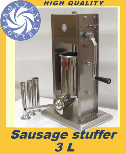 Sausage filler, strong stainless steel, high quality, 3l stuffer + spare seal for sale