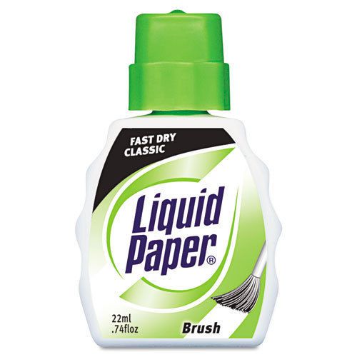 Liquid Paper Fast Dry Classic Correction Fluid, 22 ml Bottle, White - PAP61446