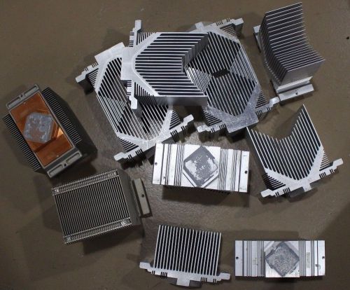 Lot of 12 various assorted Aluminum and Copper/Aluminum Heat Sinks MC12