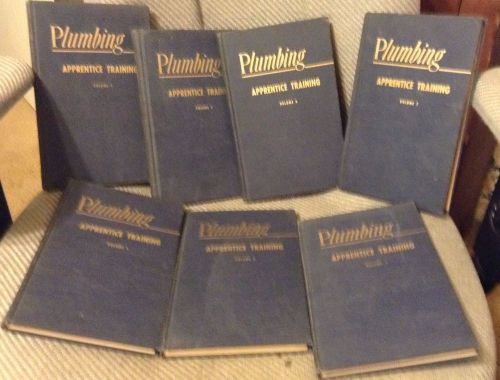 1950 Plumbing APPRENTICE TRAINING Book Set V. 1-7 with 3 sets of plans