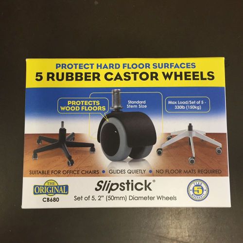 Slipstick Rubber Caster Wheels Set of 5 CB680