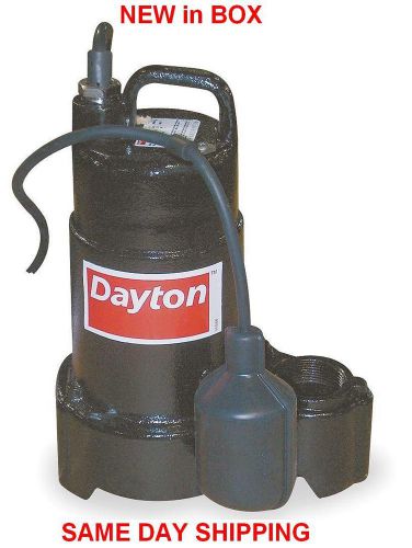 New in box dayton 4hu74 1/2 hp submersible effluent pump, sump 230v 1-1/2 inch for sale