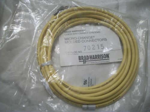 Brad Harrison 70215 Safety Yellow Micro Change Molded Connector Cable 22AWG