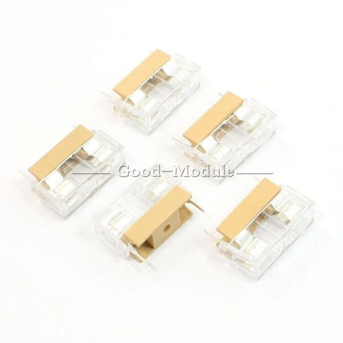 5pcs panel mount pcb fuse case holder with cover for 5x20mm fuse 250v 6a gm for sale