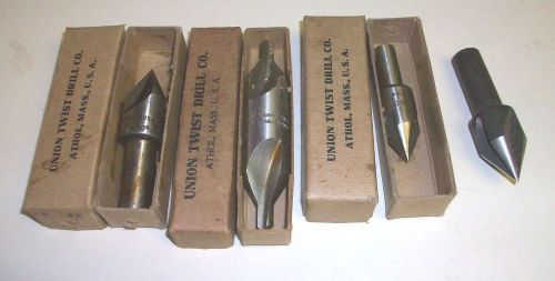 Lot of ~4~hss 60 degree countersinks &amp; a combo bit~nos for sale