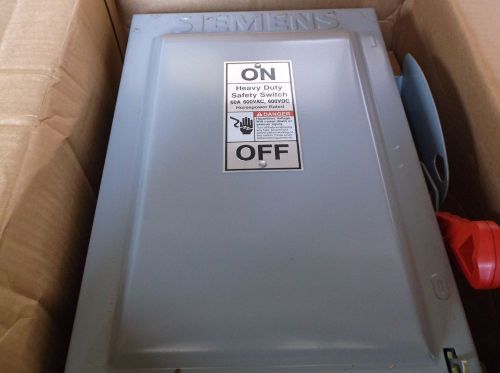 SIEMENS HNF362 HEAVY DUTY SAFETY SWITCH 600V 60A 3P NON-FUSED
