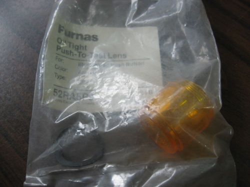 New Furnas 52RA5P9 Amber Plastic Push to Test Cap For Illuminated Push Buttons