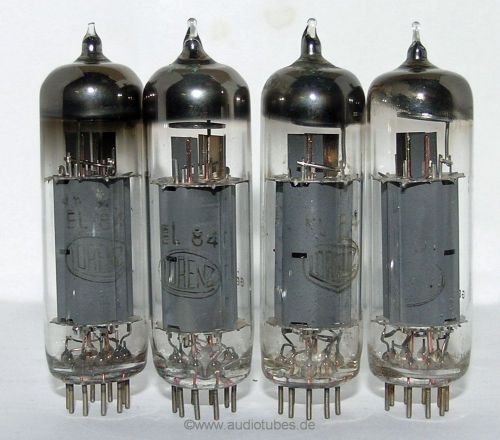 4 x EL84  6BQ5  Lorenz Tubes  (507057)  matched quad Esslingen-Germany tubes