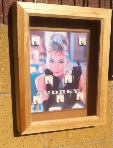Audrey Hepburn Key Box Shadow Display Wood Jewelry Storage Poster Picture