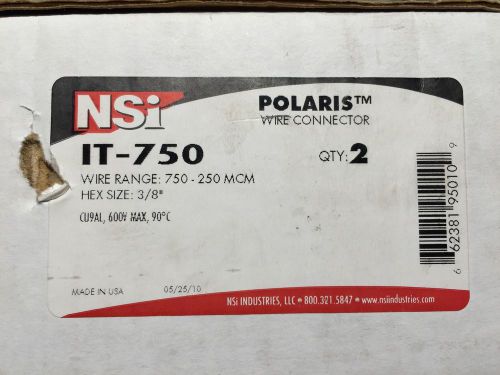 NSI  IT-750 INSUL-TAP CONNECTORS 750-250 MCM 2 PORT PRICED PER PC 80.00 PER BOX
