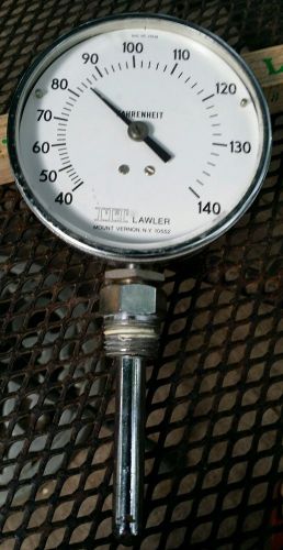 Vintage ITT Lawler Industrial Liquid Dial Thermometer Gauge Steampunk