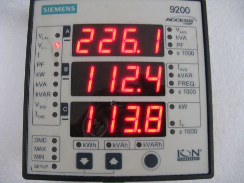 SIEMENS 9200 ACCESS 92-BASE SX-130400944-03 Digital Electric Panel Monitor