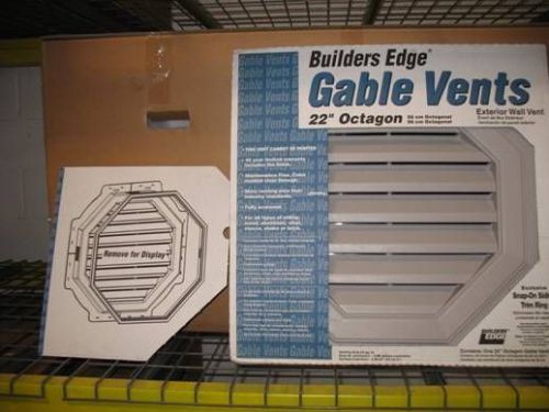 Builders Edge 22&#034; Octagon Gable Vent Gray NOS Lot of 7 Stock #120012222090