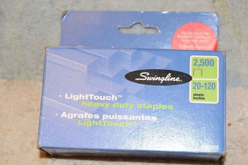 Swingline 90009 light touch heavy duty staples box of 2500 for sale