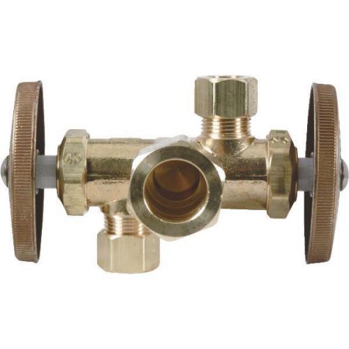 Brass craft cr1901dvx r dual outlet shut-off valve-5/8cx3/8x3/8 dual valve for sale