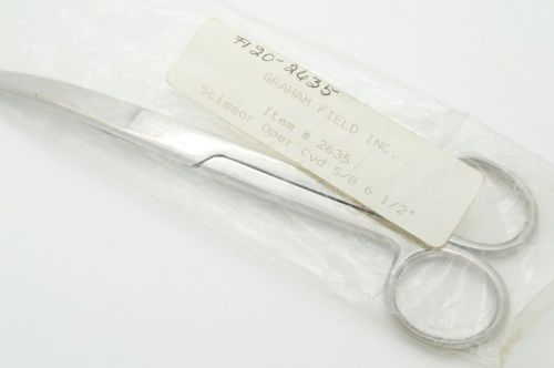 Graham field f120-2635 curved operating scissors 6/12&#034; new nip blunt tip for sale