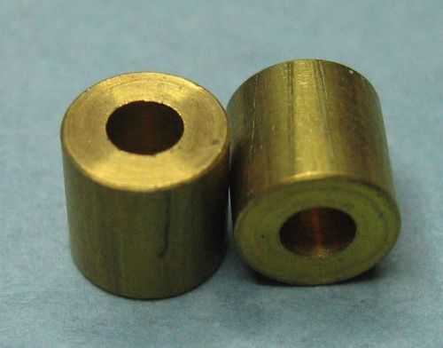 40 - pieces brass spacer standoff 1/4&#034;-long 1/4&#034;-o.d. 0.111&#034;-i.d. for sale