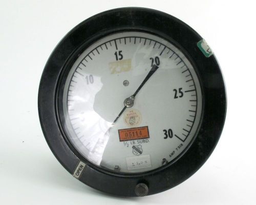 (1) used ashcroft 1850 pressure gauge 30 psi 7.5&#034; dial for sale