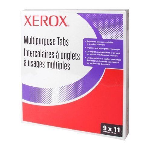 Xerox Index Tabs Double Reverse White Smooth 90#Cover 9&#034;x11&#034; - 3R4405