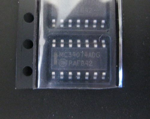 On-semiconductor mc34074adr2g quad, single supply 3v to 44 v op amps 5pcs for sale