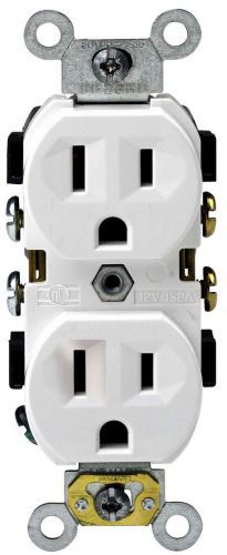 Leviton Outlet 15A Wh 10Pk M24-0BR15-WMP Electrical-Straight Blade Receptacles