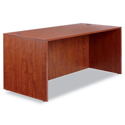 Valencia Series Straight Front Desk Shell, 65w x 29 1/2d x 29 1/2h, Med Cherry