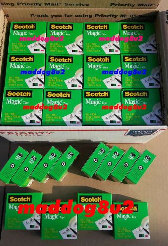72 ROLLS * Scotch Magic Tape BOXED 3/4 x 1000 inches, 810 K12 810K10 NEW SEALED