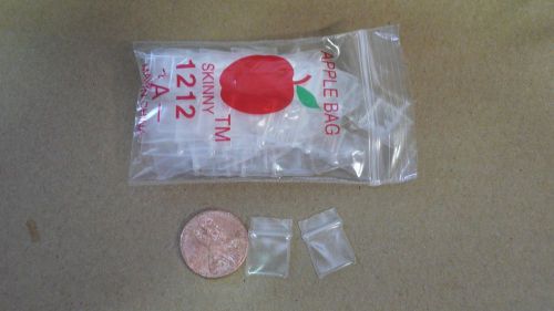 2000 Clear 0.5 X 0.5&#034;baggies 1212 mini ziplock bags Apple brand reclosable