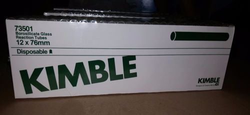 Kimble disposable Borosilicate Glass Reaction Culture Tubes 12x76mm (500 pieces)