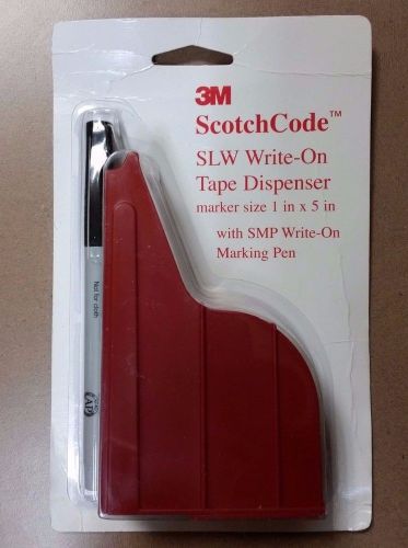 3M ScotchCode SLW Write-On Tape Dispenser with SMP Write-On Marking Pen * NEW *