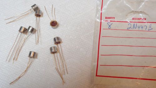 8 Pieces of New NOS 2N447B TRANSISTORS, Gold Plated Leads