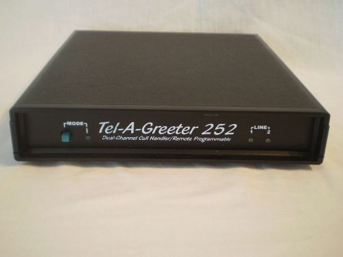 TEL-A-GREETER 252 DUAL-CHANNEL CALL HANDLER/REMOTE PROGRAMMABLE - No Power Adapt