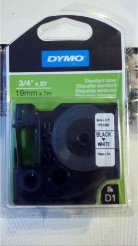 DYMO 3/4&#034; x 23&#034; black to white standard label cartridge