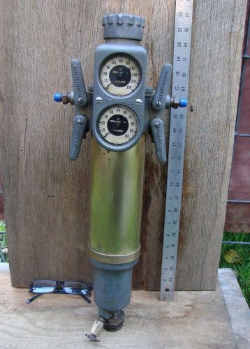 Vtg devilbiss pneumatic air regulator pressure gauge transformer brass tank us for sale